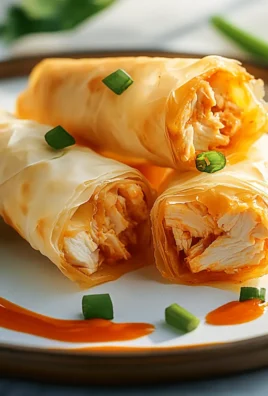 Buffalo Chicken Phyllo Wraps