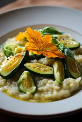 Zucchini and Squash Blossom Risotto