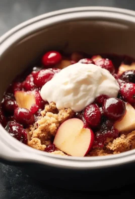 Slow Cooker Cranberry Apple Cobbler