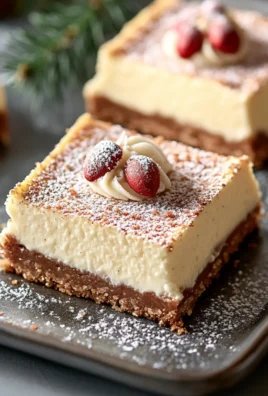 Eggnog Gingersnap Cheesecake Bars