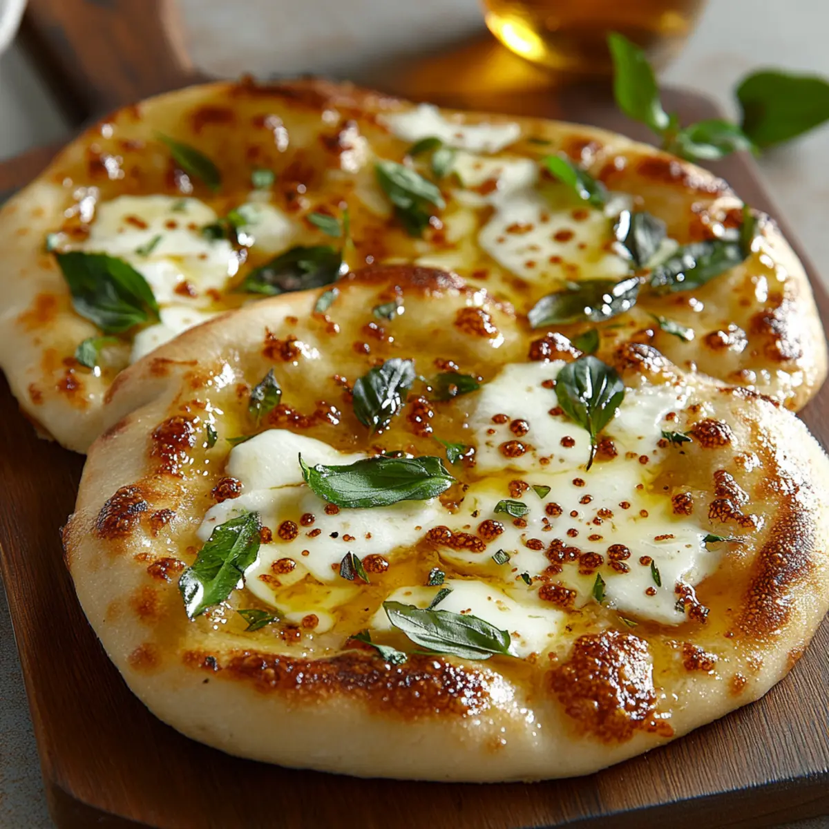 Hot Honey Garlic Flatbread Pizzas