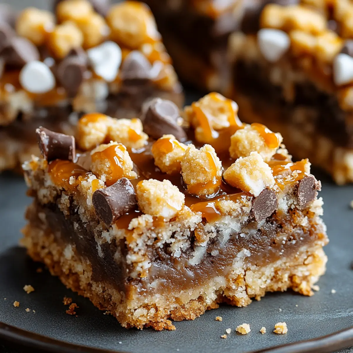 Loaded Caramel Magic Cookie Bars
