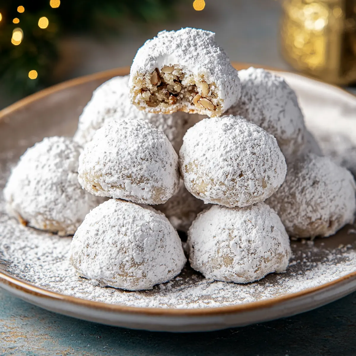 Buttery Pecan Snowball Cookies