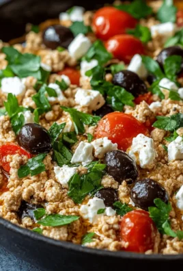 Mediterranean Keto Ground Chicken with Olives and Feta