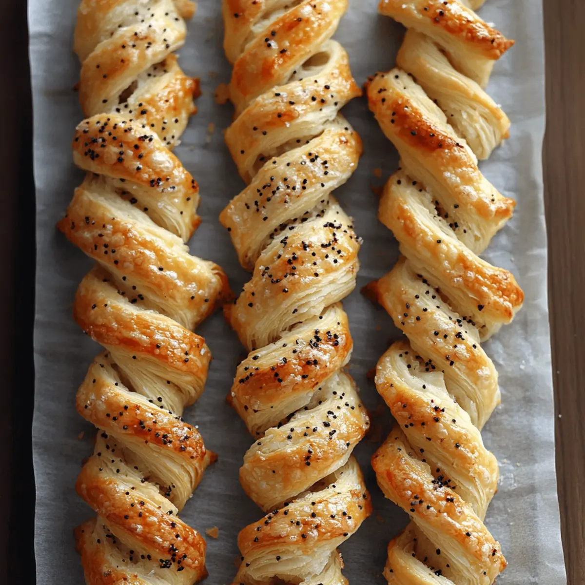 Puff Pastry Straws with White Cheddar & Black Pepper