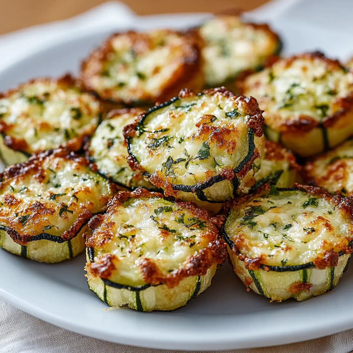 Baked Zucchini Cheese Bites