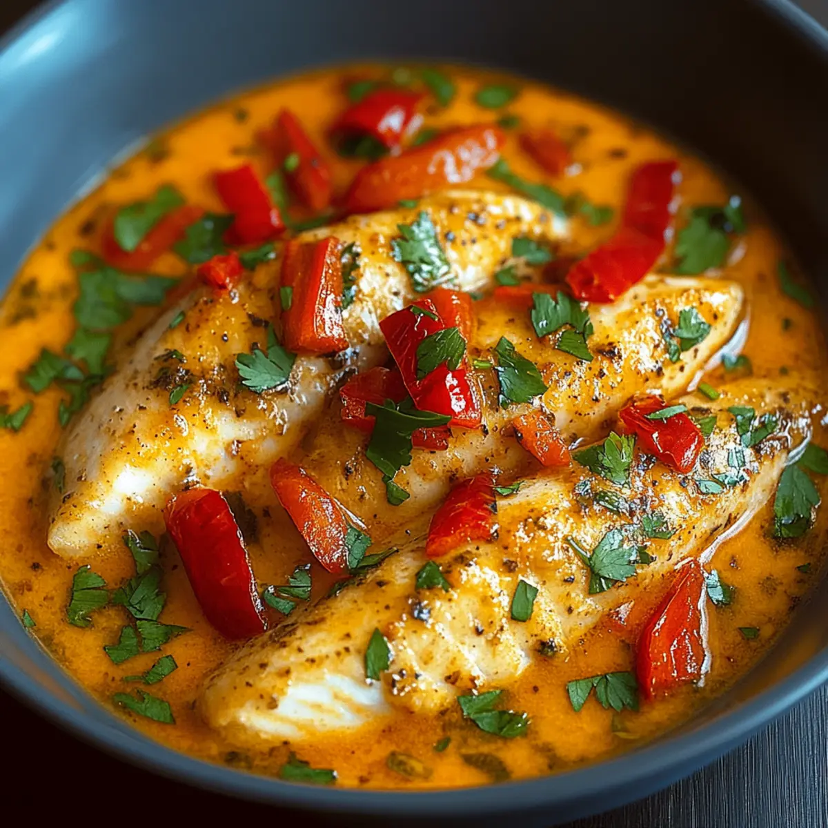 Quick Tilapia in Roasted Pepper Sauce