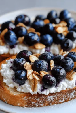 Air Fryer Blueberry Cottage Cheese Toast