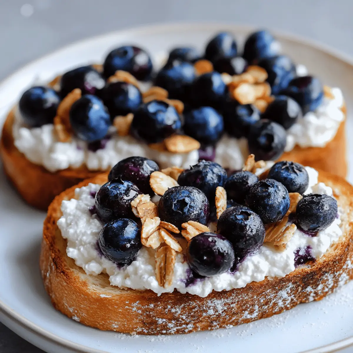 Air Fryer Blueberry Cottage Cheese Toast