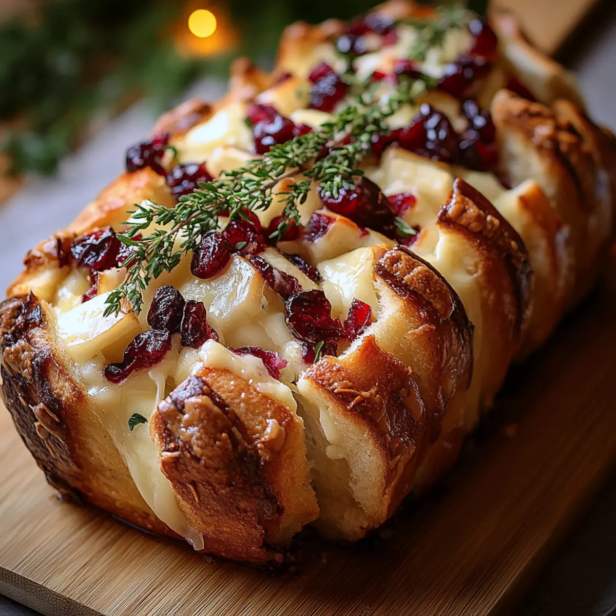 Cranberry Brie Pull Apart Bread