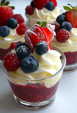 White Choco-Cheesecake Triple Berry Pudding Cups