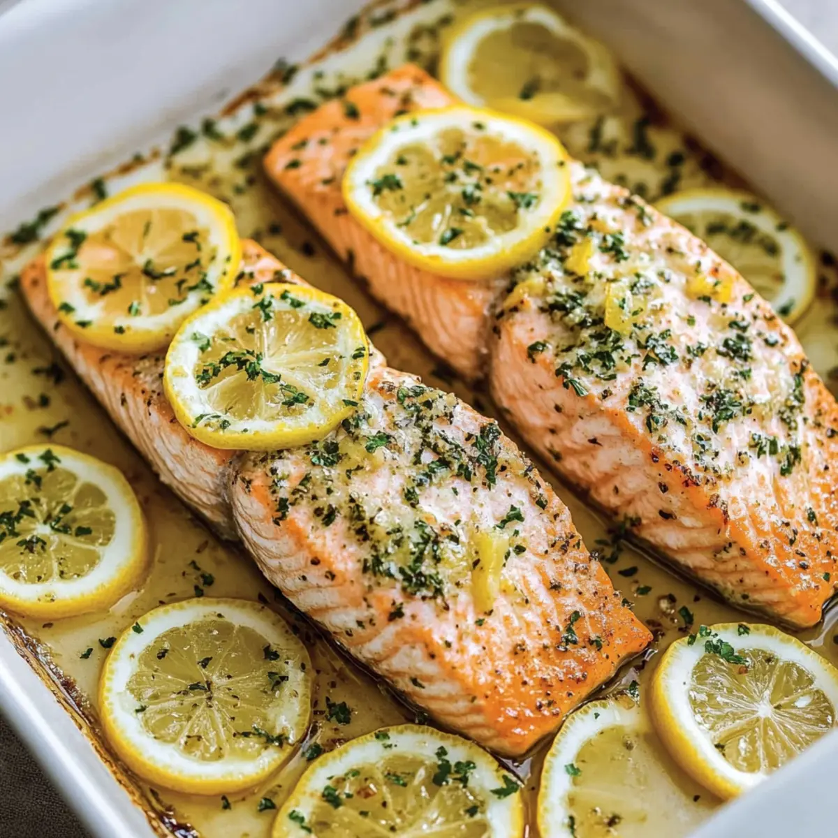 Baked Lemon Garlic Salmon