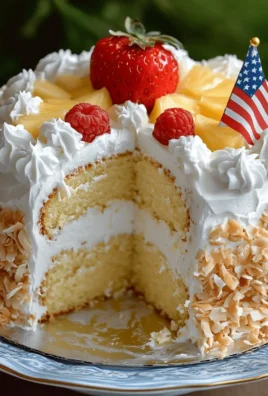 Pineapple Coconut God Bless America Cake