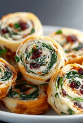 Cranberry Spinach Pinwheels