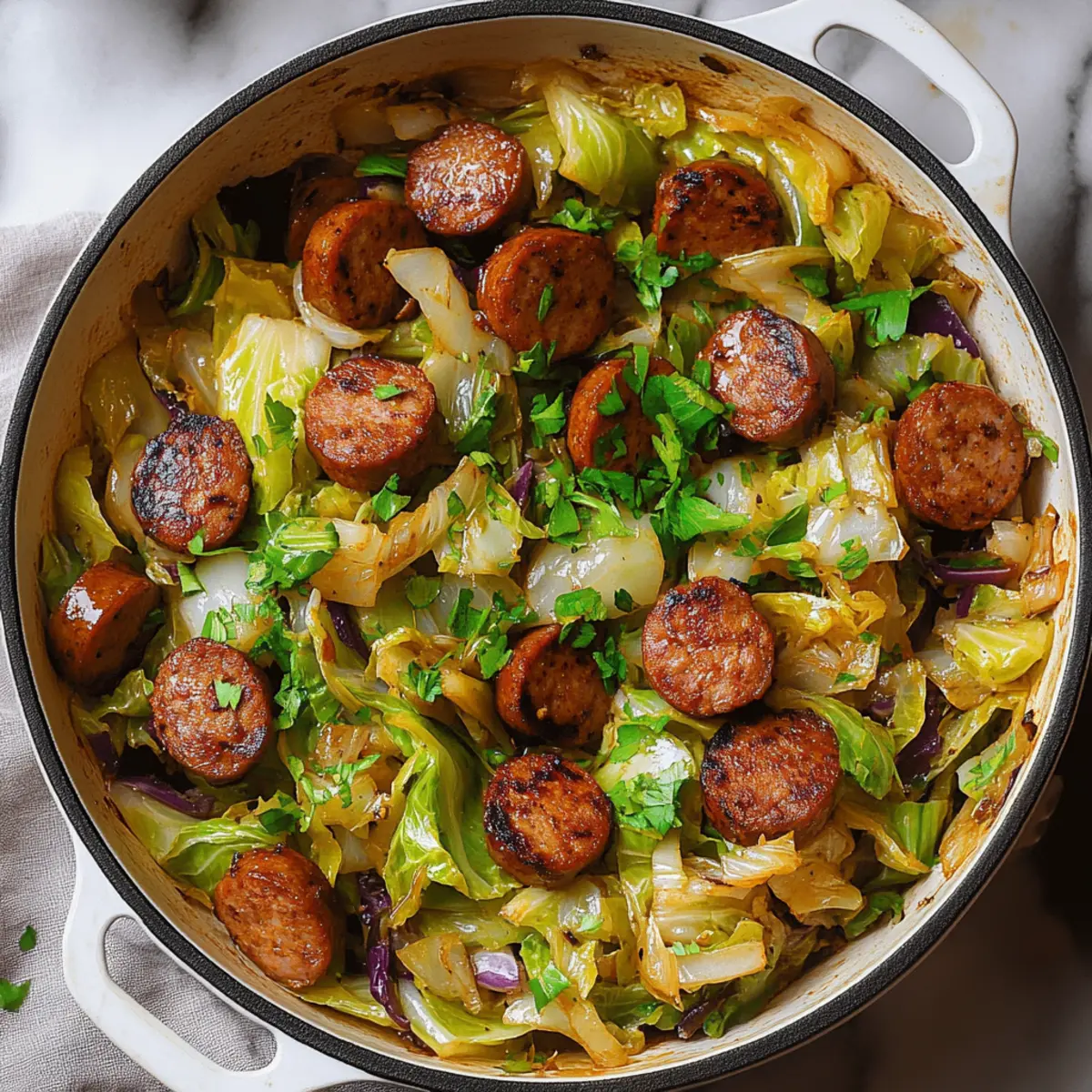 Sausage and Cabbage Stir Fry