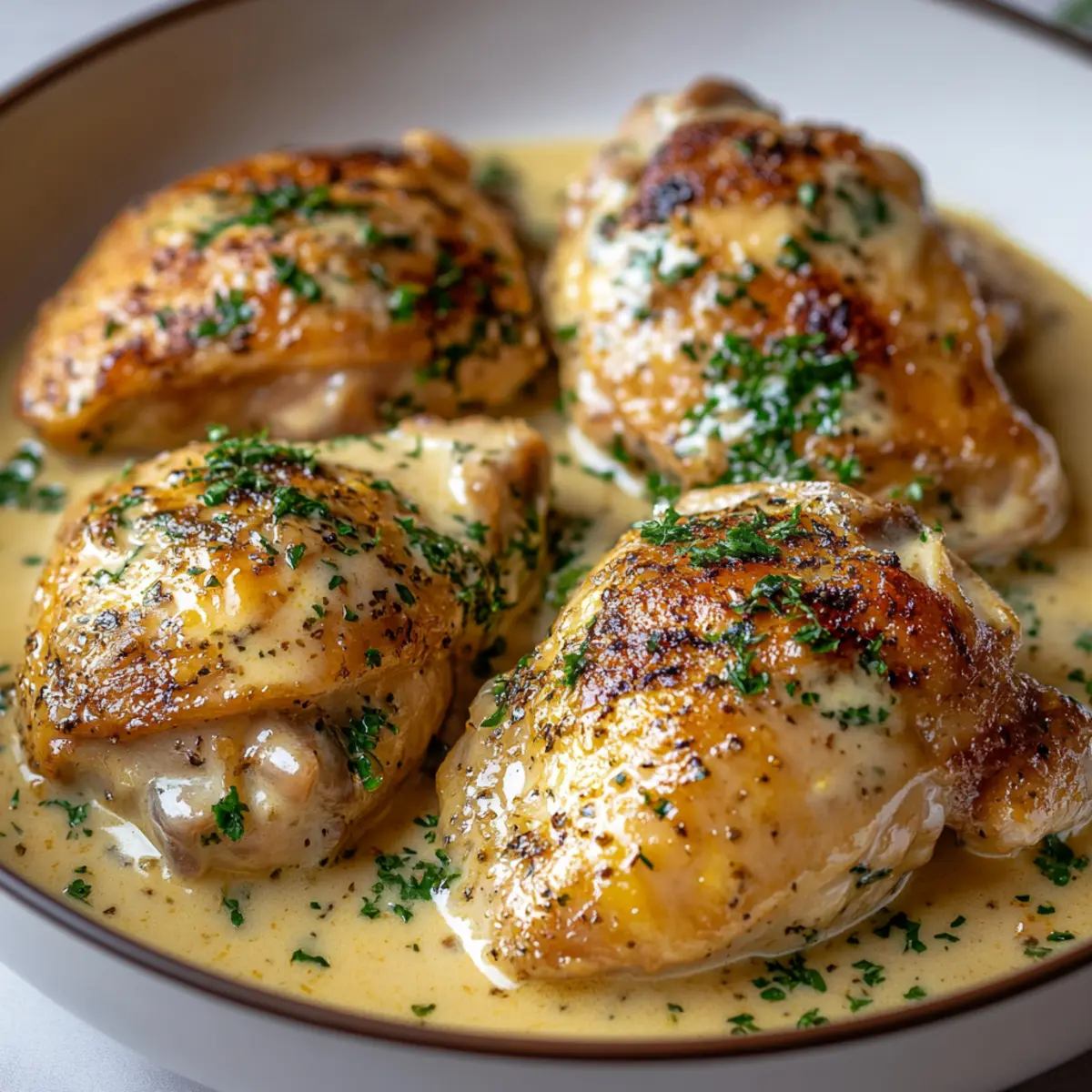 Creamy Garlic Chicken Thighs