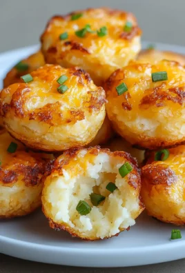 Golden Cheesy Mashed Potato Puffs