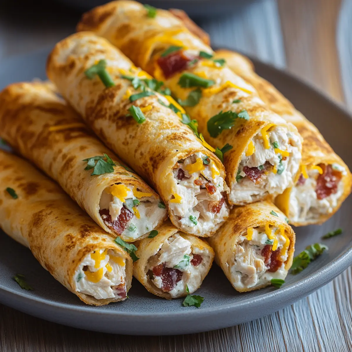 Keto Chicken Bacon Ranch Taquitos