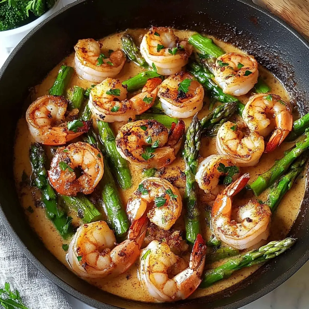 Blackened Shrimp and Asparagus Skillet