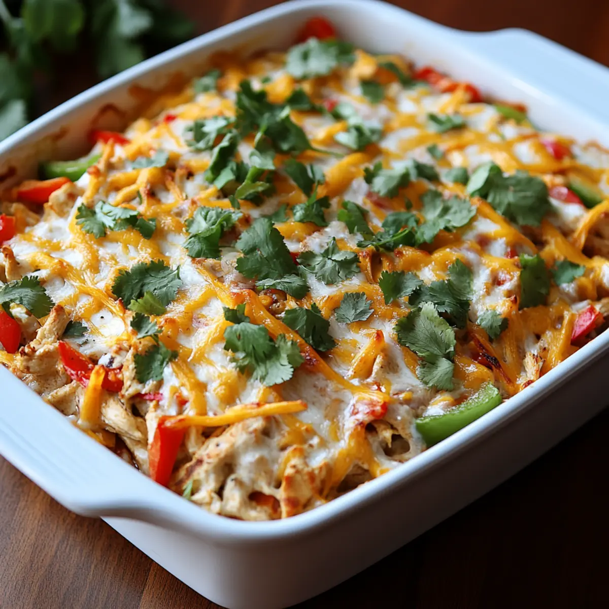 Creamy Chicken Fajita Casserole