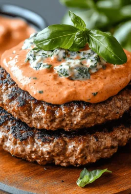 Keto Feta Burgers with Tomato Cream Sauce