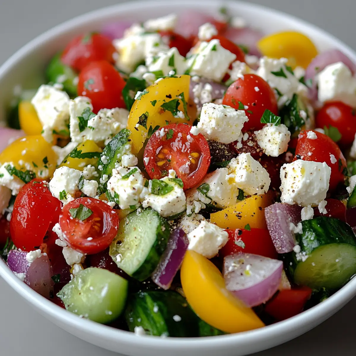 Greek Cottage Cheese Salad