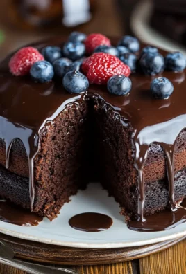 Dark Chocolate Whiskey Cake with Whiskey Ganache