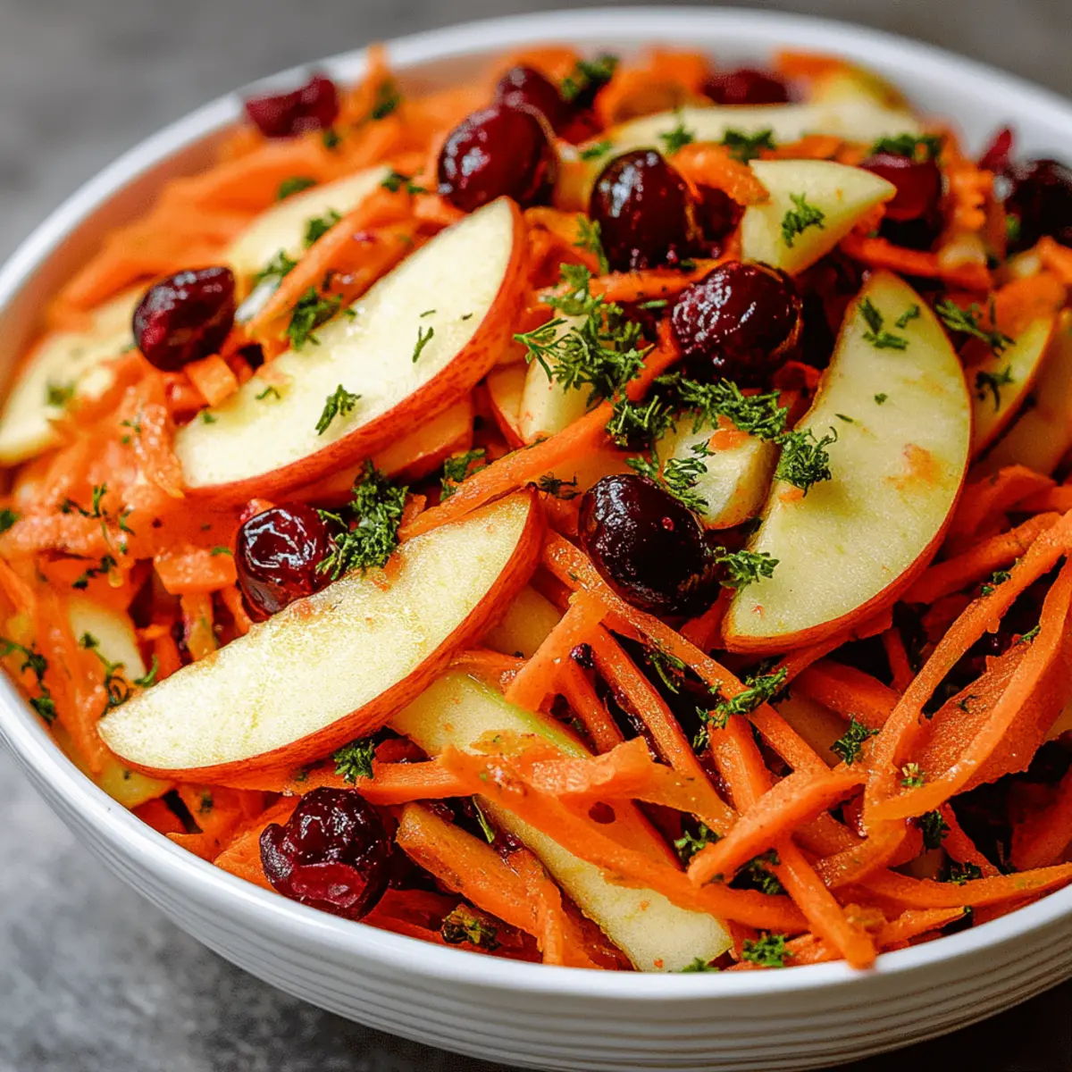 Vibrant Apple Cranberry Carrot Salad Recipe