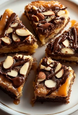 Caramel, Chocolate, and Almond Gooey Butter Cake