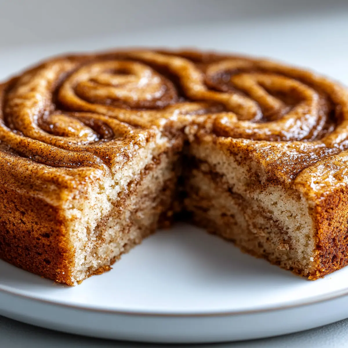 Baked Cinnamon Swirl Protein Cake