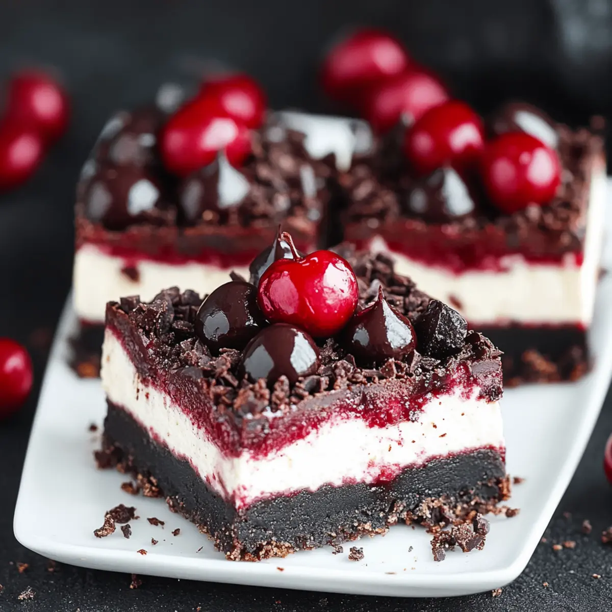 Black Forest Cheesecake Bars