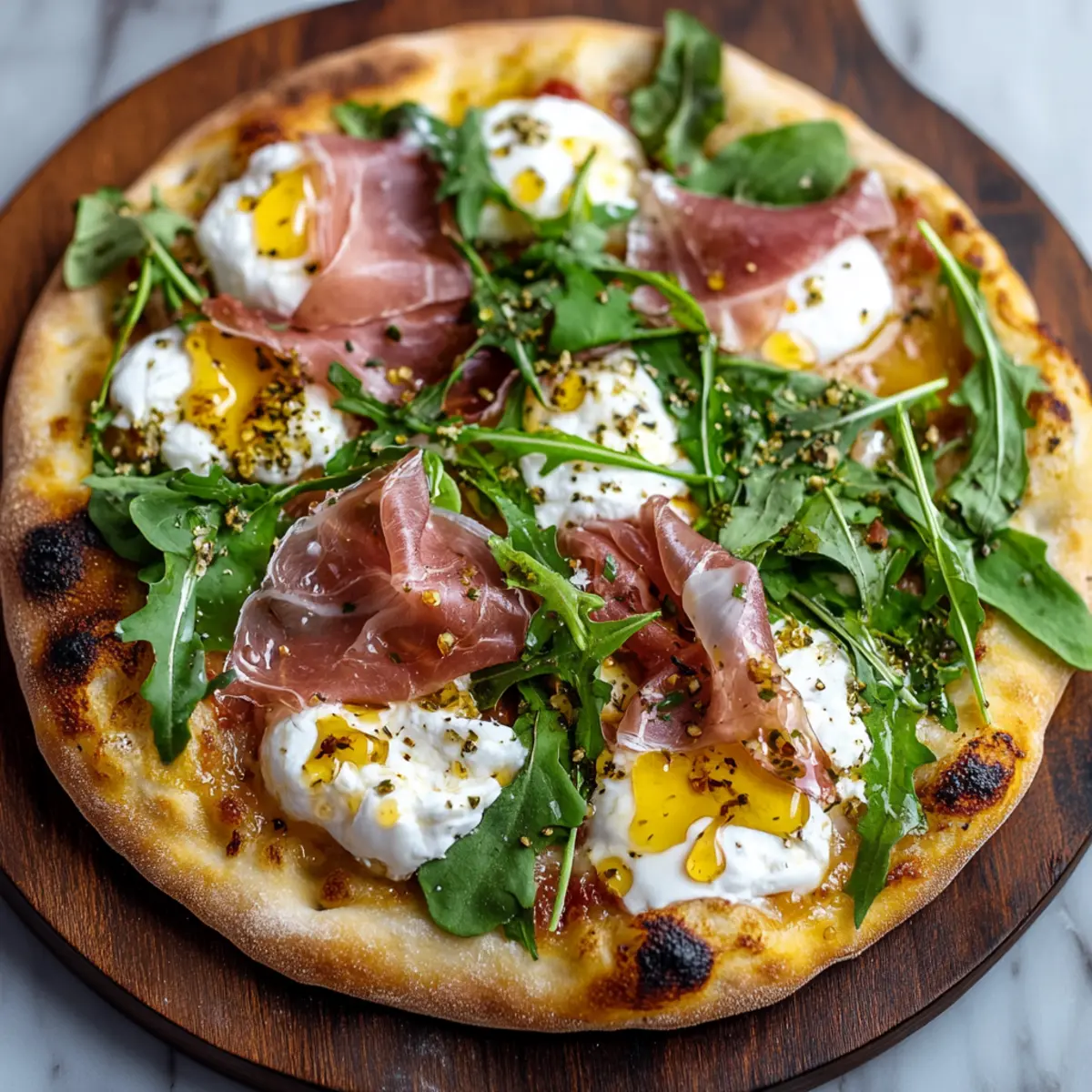 Prosciutto and Honey Burrata Pizza