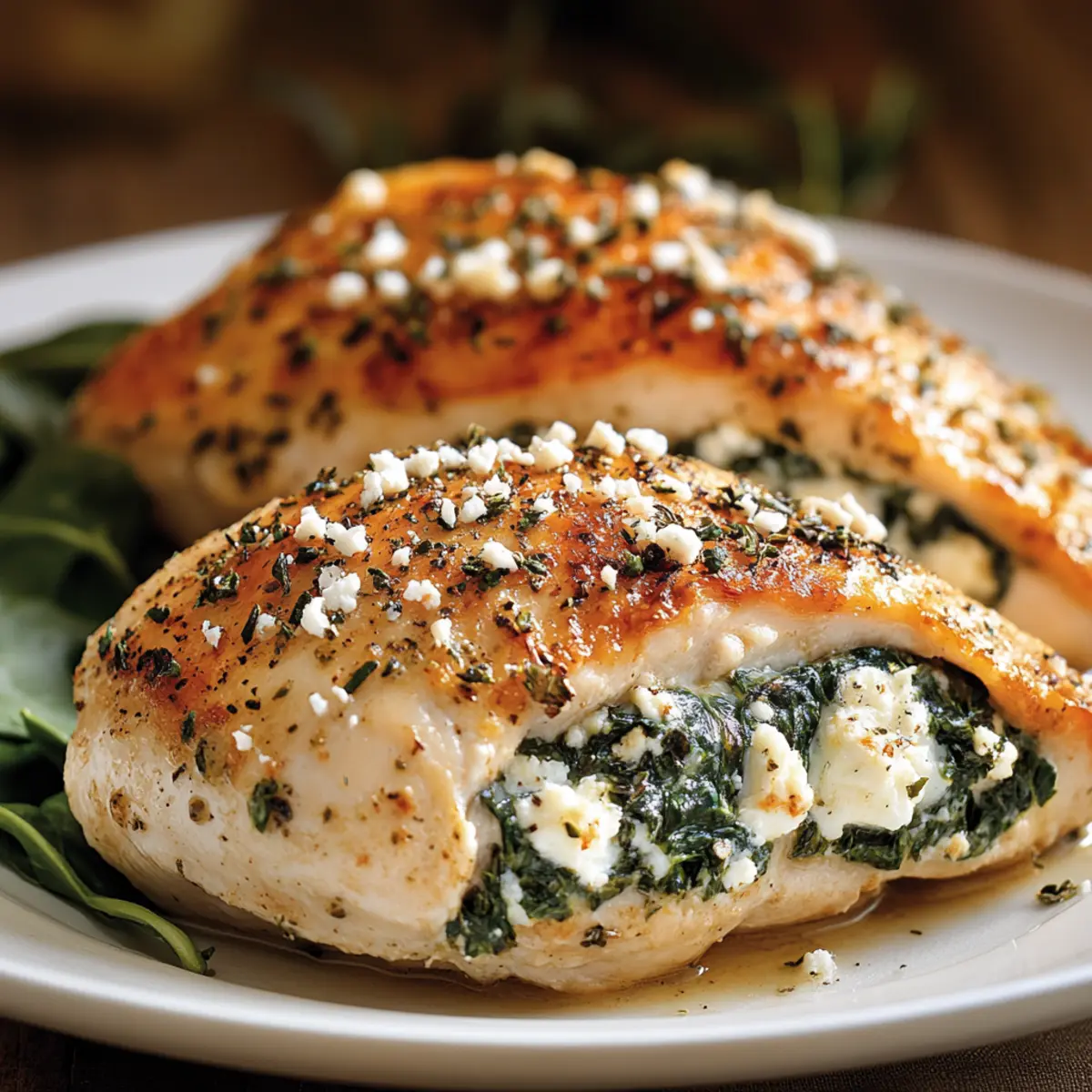 Spinach & Goat Cheese Stuffed Chicken Breast