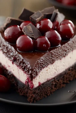 Dark Chocolate Cherry Cheesecake
