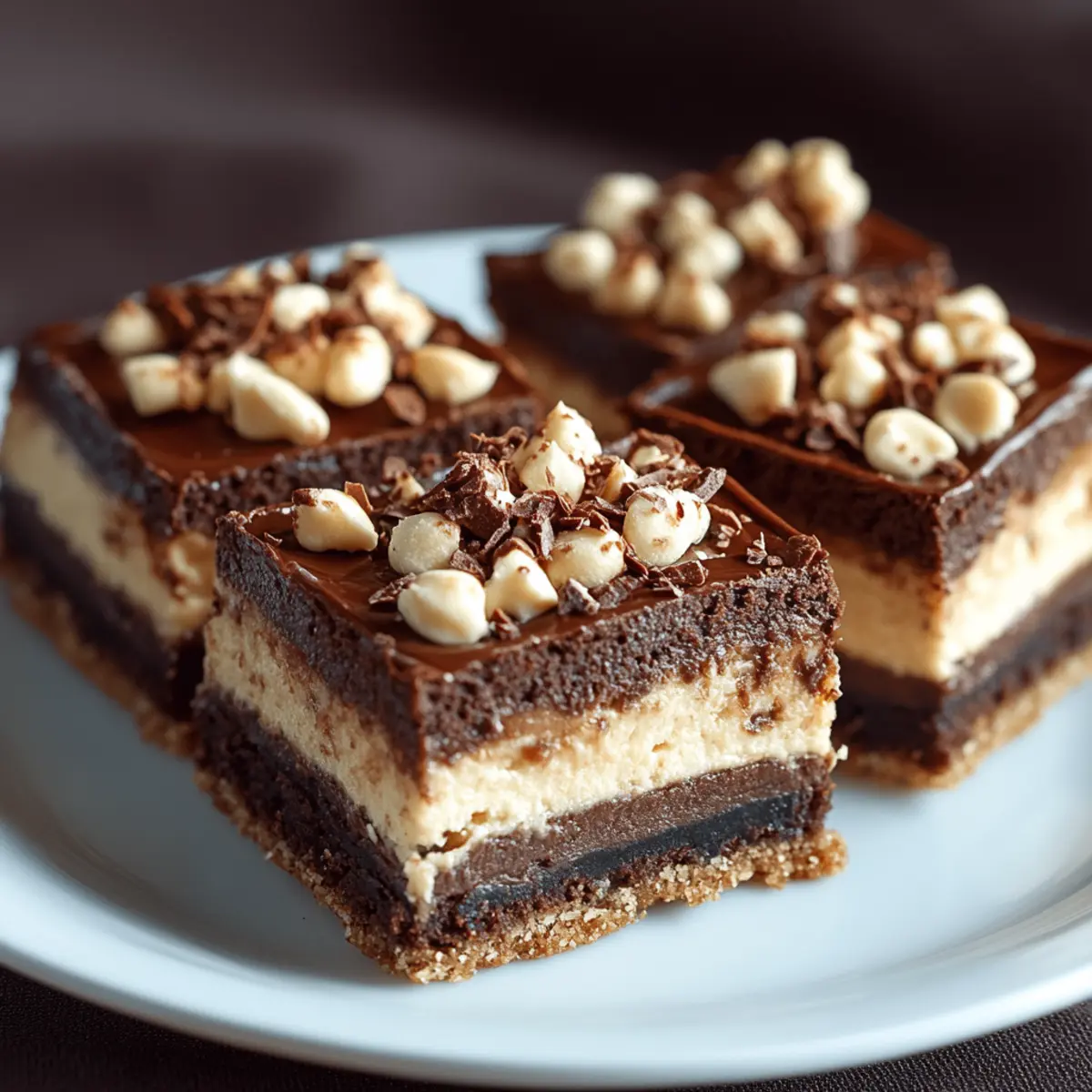 Nutella Cheesecake Bars