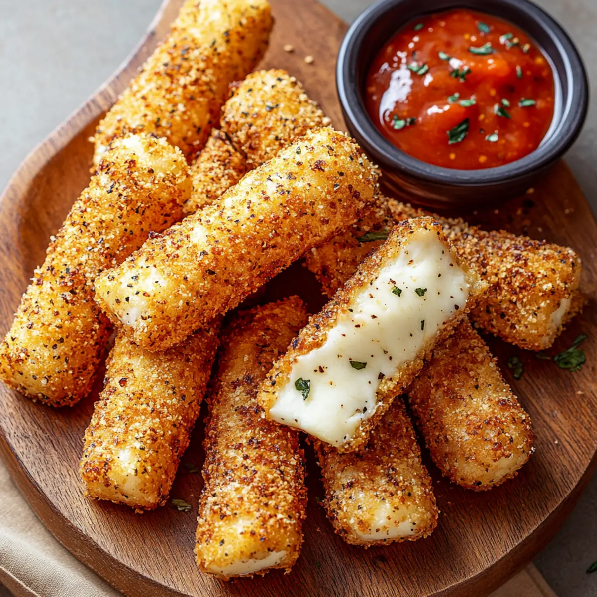 Crispy Homemade Mozzarella Sticks