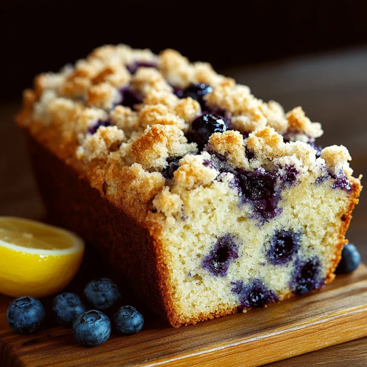 Lemon Blueberry Crumb Loaf