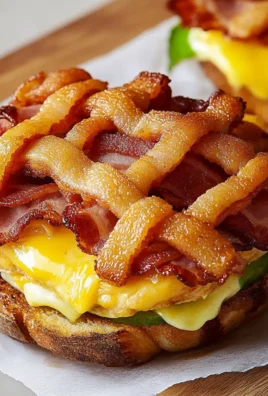 Bacon Weave Breakfast Sandwich