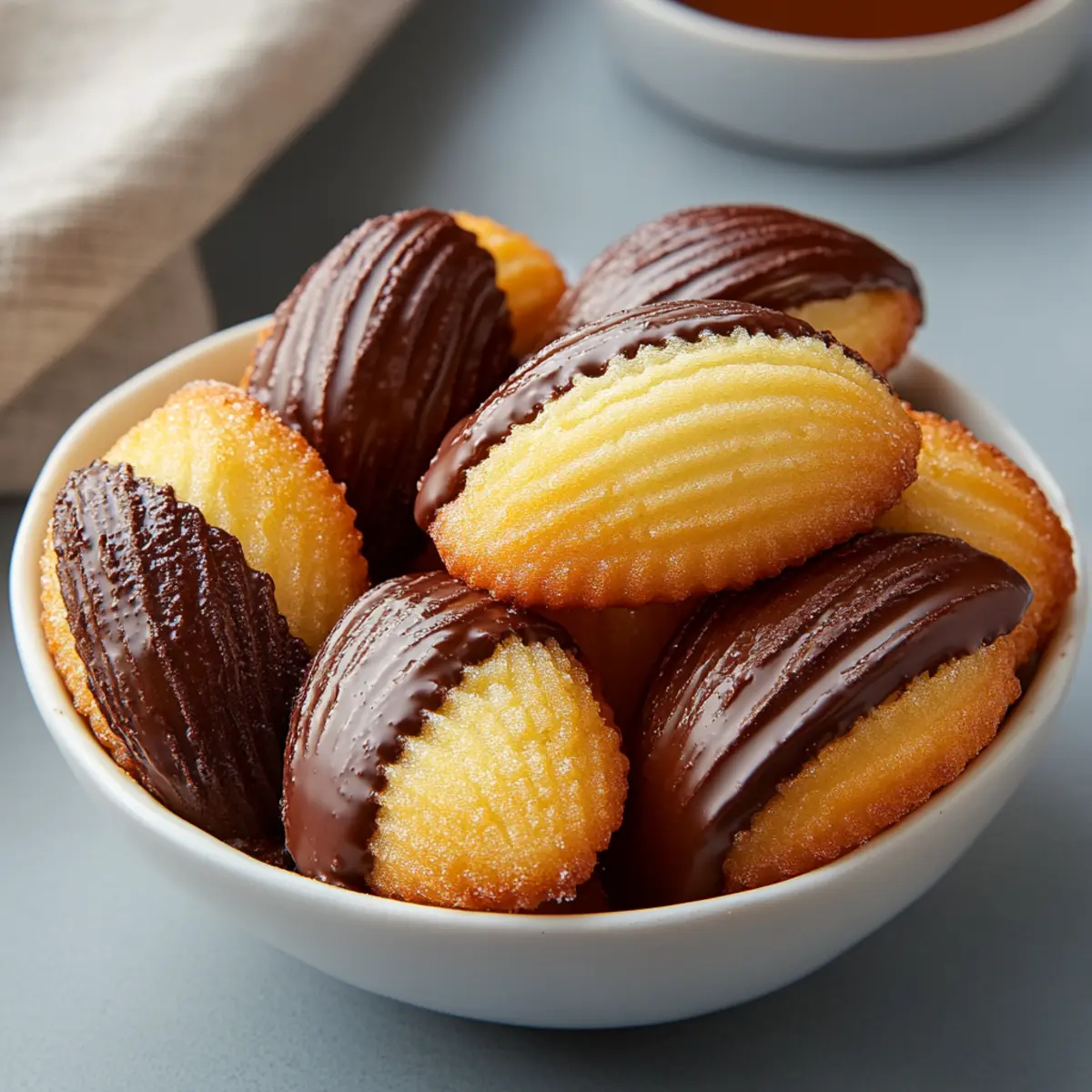 Chocolate-Dipped Madeleines