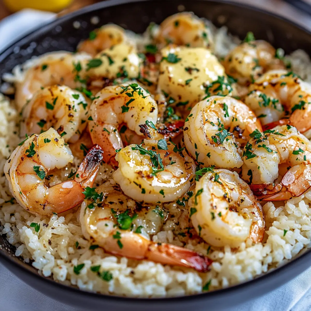 Garlic Butter Shrimp with Rice