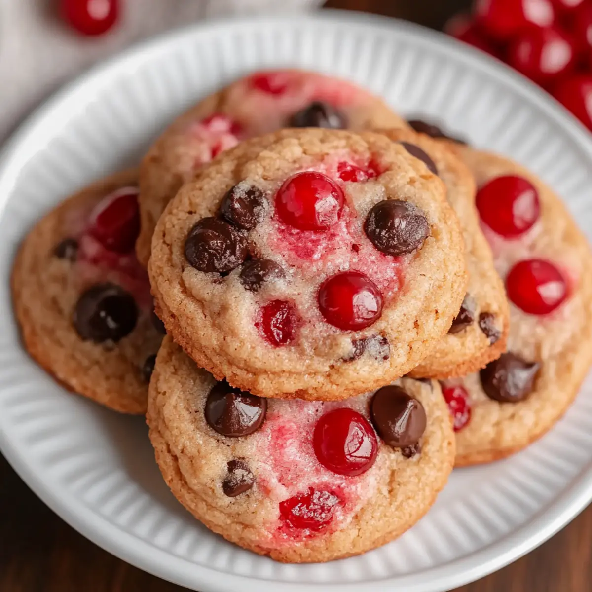 Maraschino Cherry Chocolate Chip Cookies