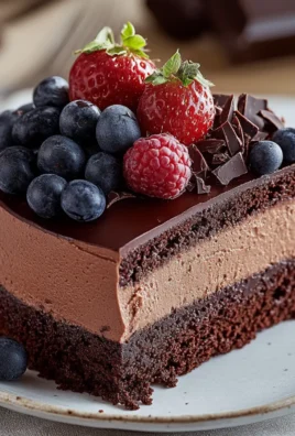 Dark Chocolate Mousse Cake