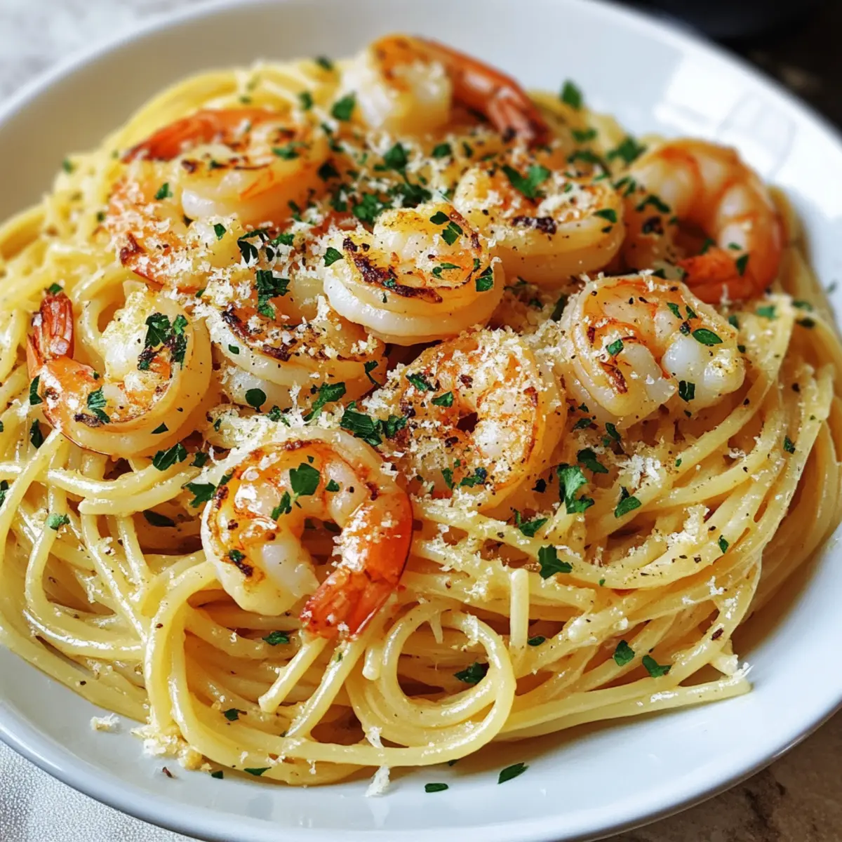 Lemon Garlic Shrimp Pasta