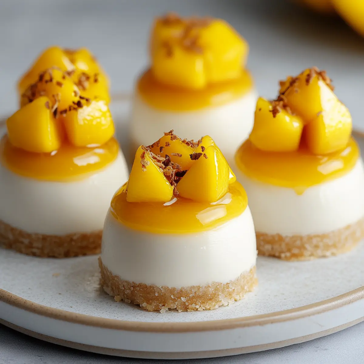 Mini Mango Cheesecake Domes