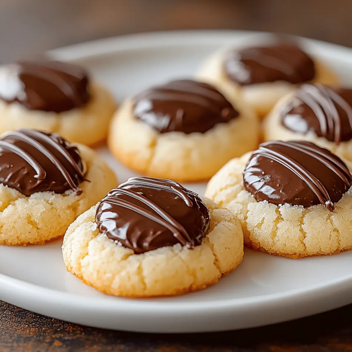 Twix Thumbprint Cookies