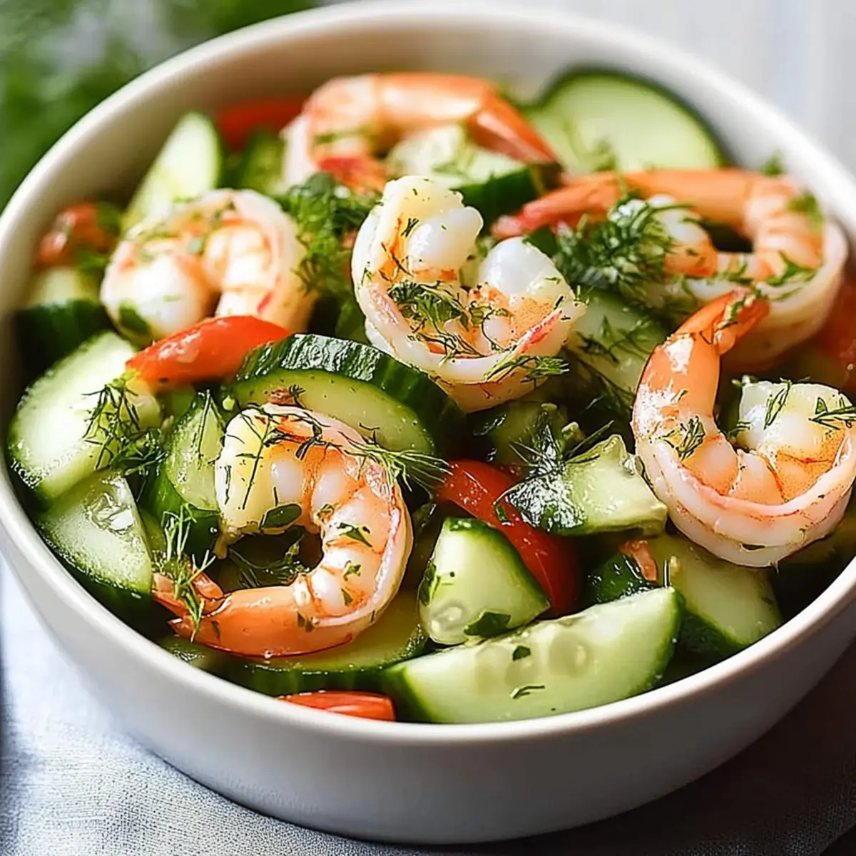 Fresh Cucumber Shrimp Salad