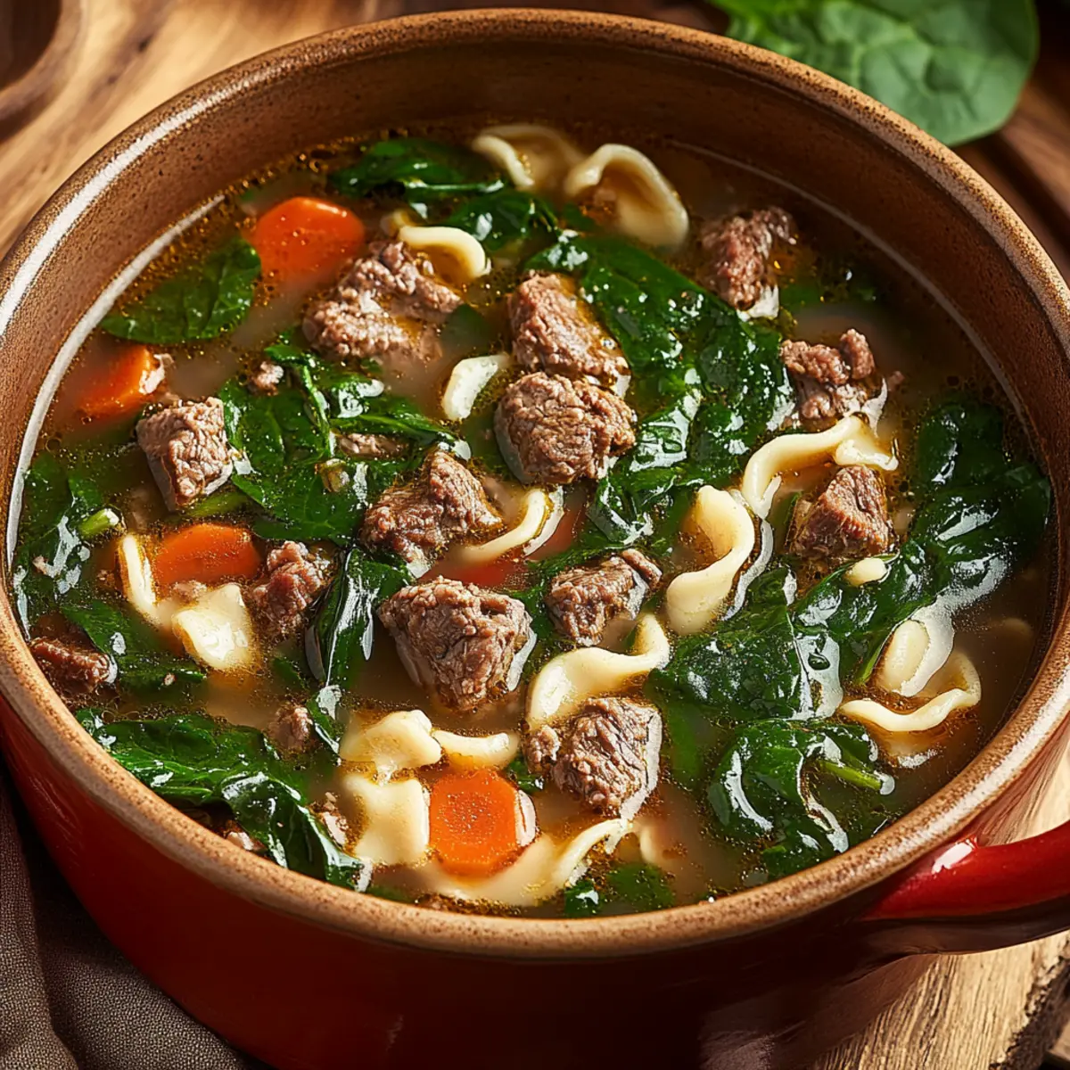 Spinach Beef Soup