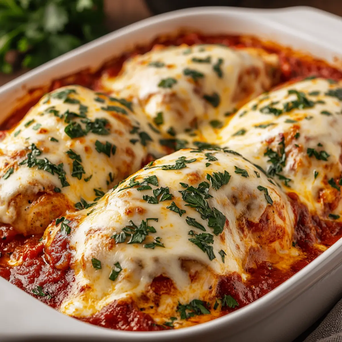 Cheesy Mozzarella Chicken Bake