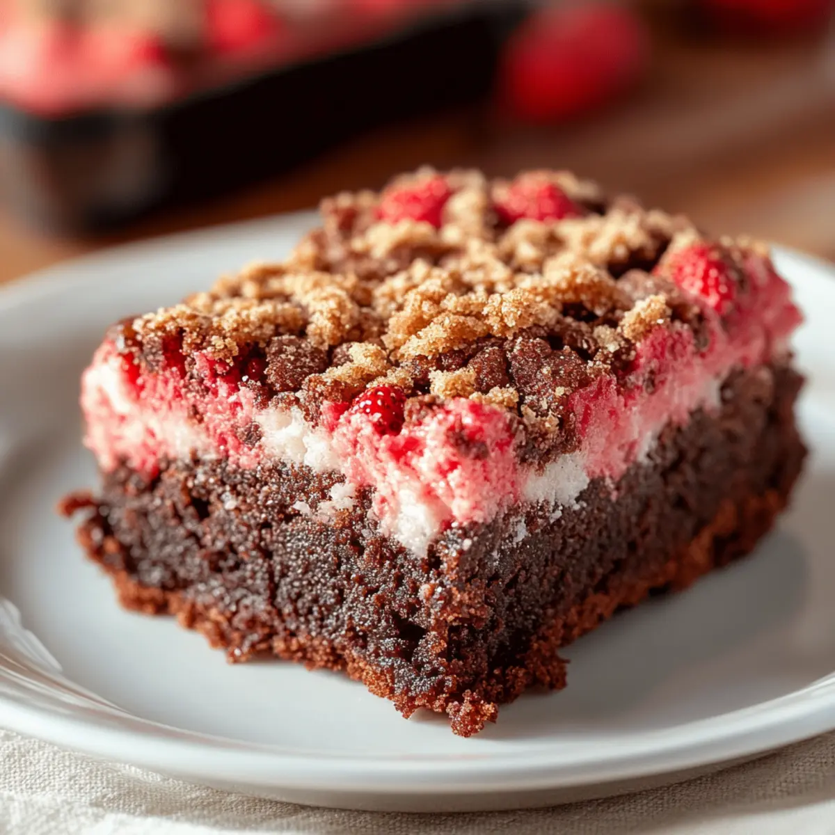 Strawberry Crunch Brownies
