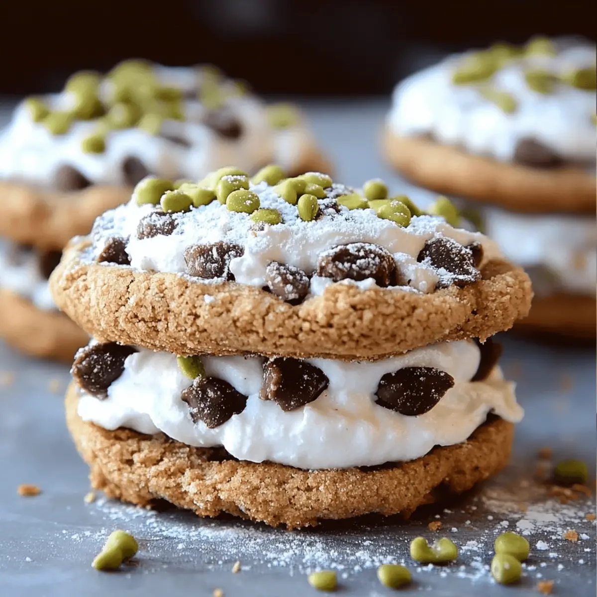 Cannoli Cookie Sandwiches
